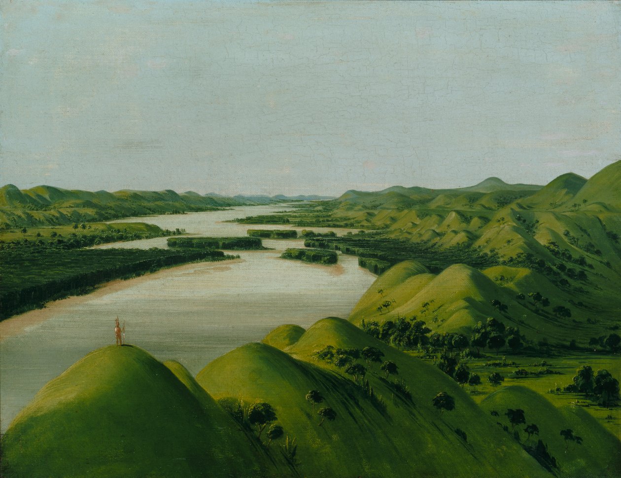 Flussklippen, 1320 Meilen oberhalb von St. Louis, 1832 von George Catlin