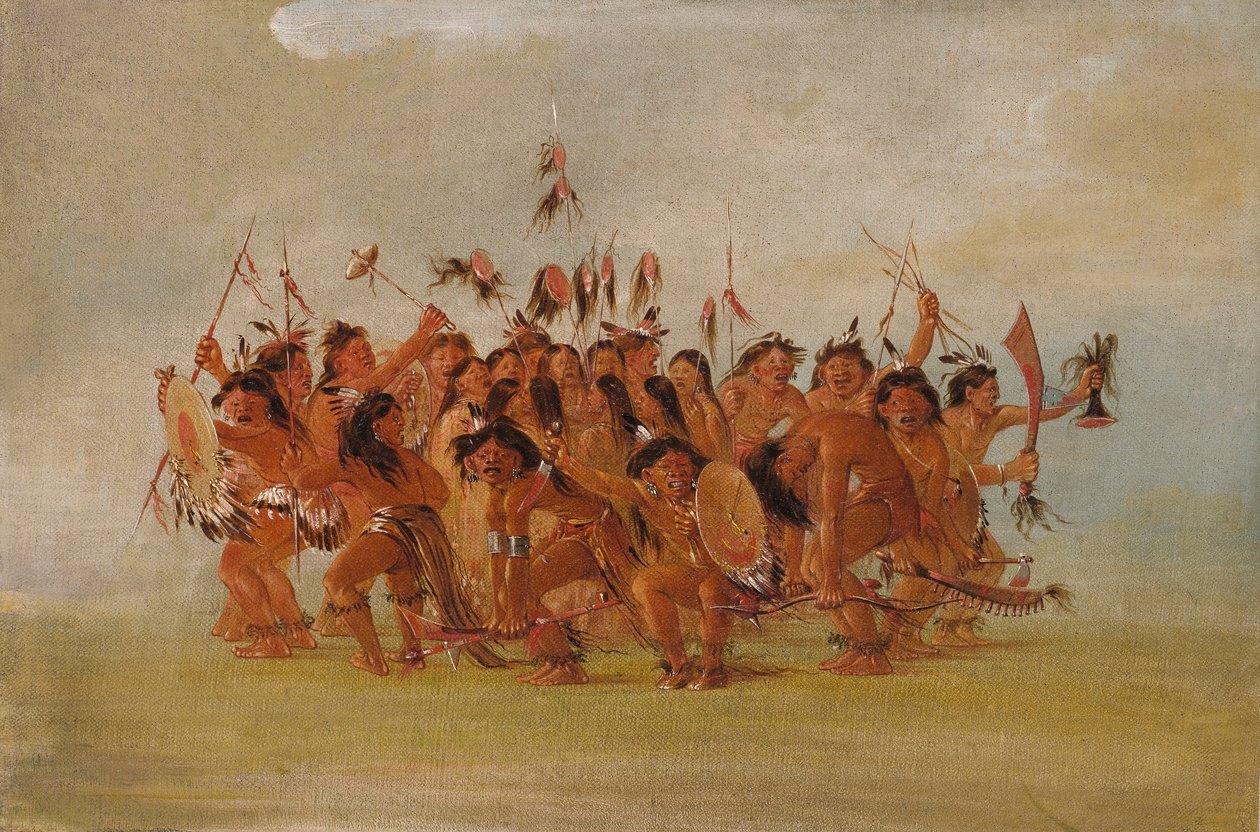 Skalptanz, Mündung des Teton River von George Catlin