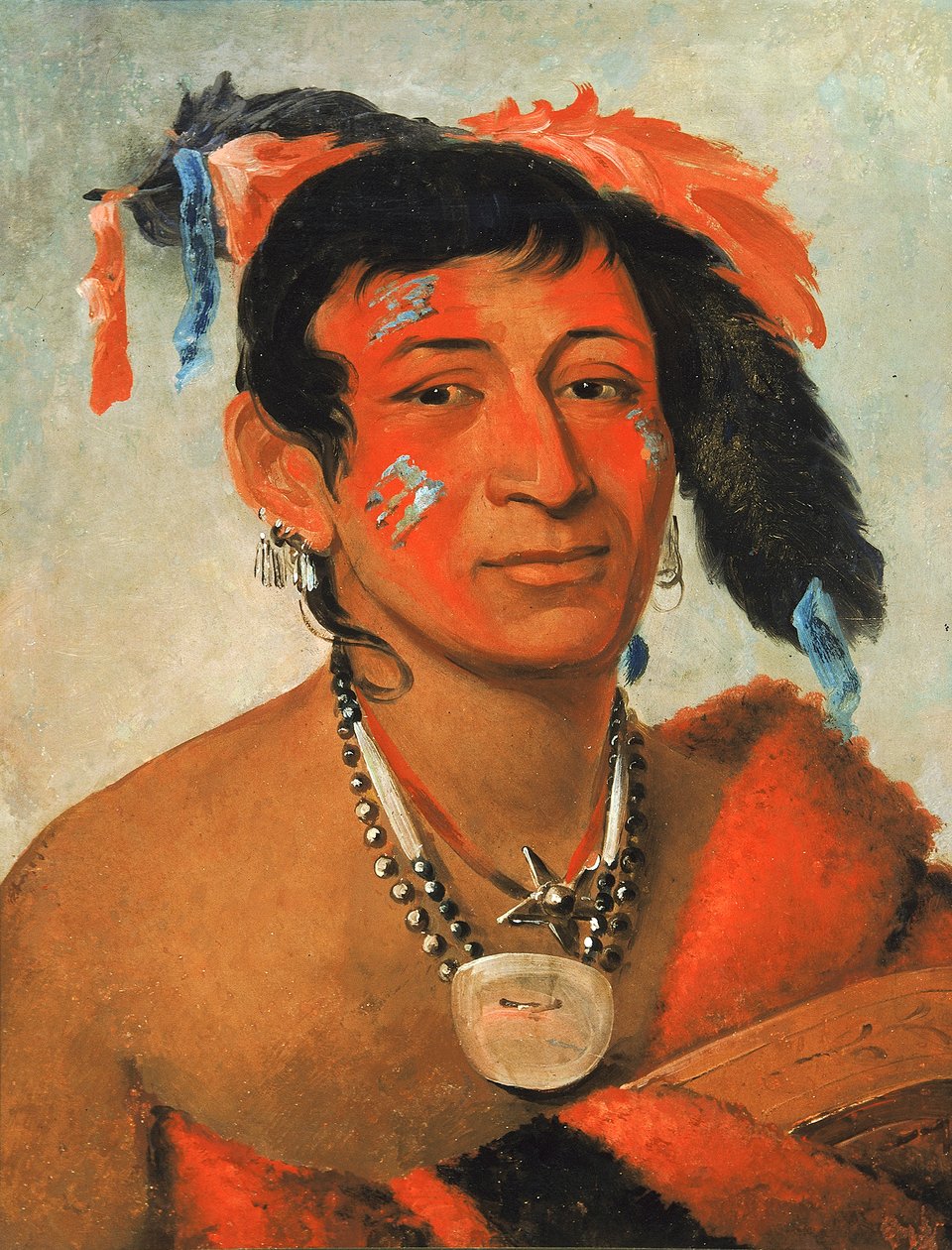Sha-wá-no, Der Süden, ein bekannter Krieger von George Catlin