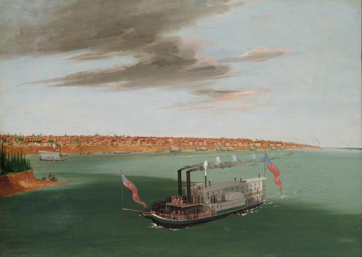 St. Louis vom Fluss aus gesehen, 1832-1833 von George Catlin