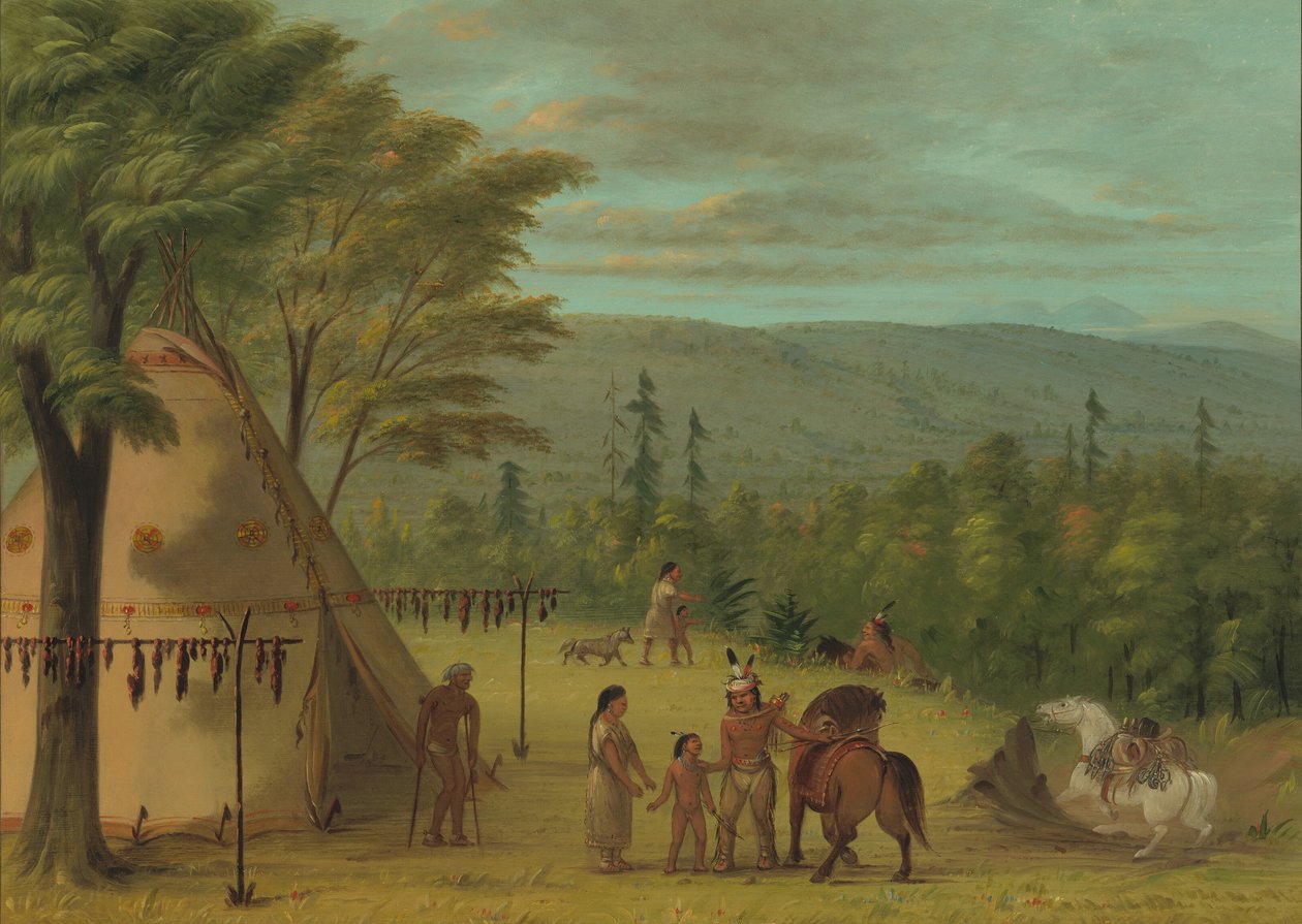 Die Cheyenne-Brüder beginnen ihre Herbstjagd, 1861-1869 von George Catlin