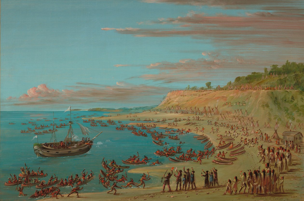 Der Greif, der den Hafen von Mackinaw betritt. 27. August 1679 von George Catlin