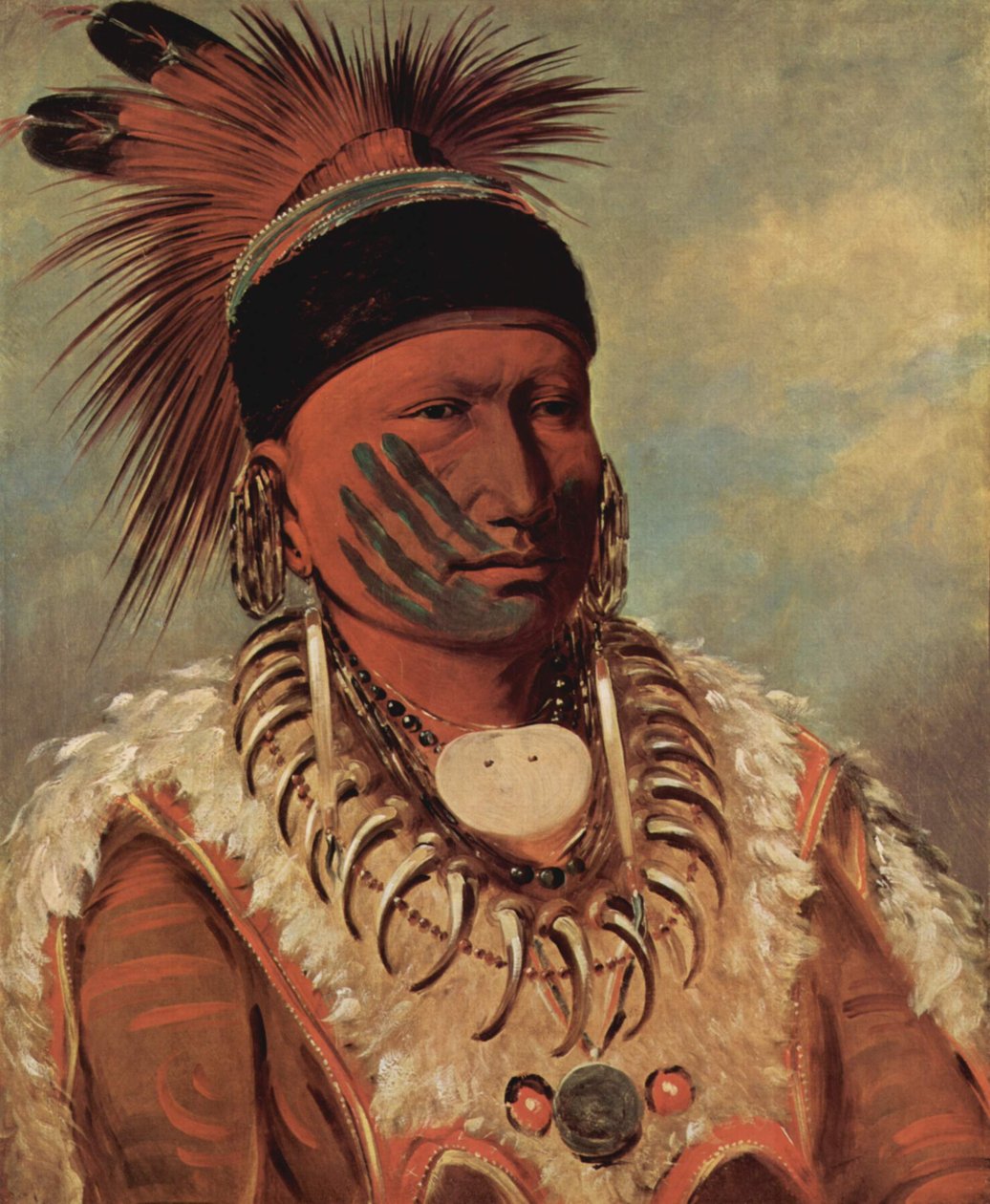 Der Weiße Wolke, Häuptling der Iowas von George Catlin