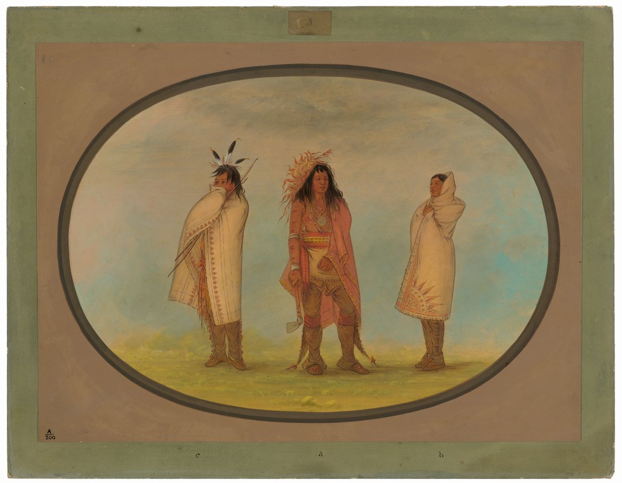 Drei Irokesen-Indianer von George Catlin