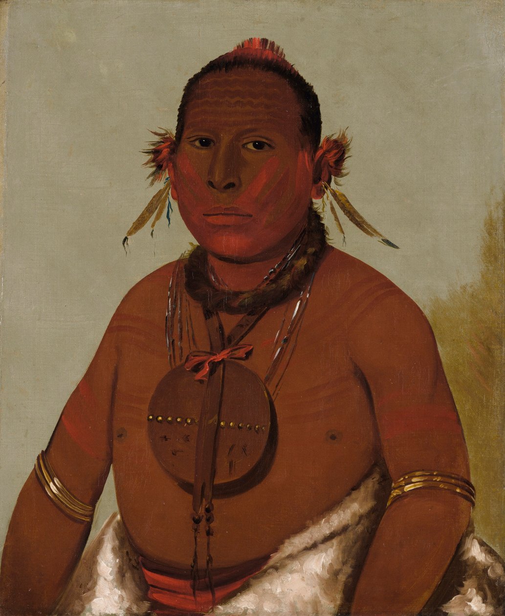 Wa-sáw-me-saw, Donnerndes Gewitter, Jüngster Sohn von Black Hawk von George Catlin