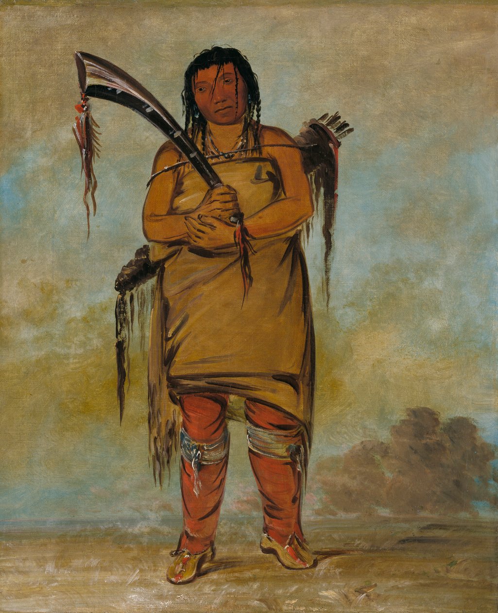 Wáh-chees, ein Tapferer, 1835 oder 1836 von George Catlin