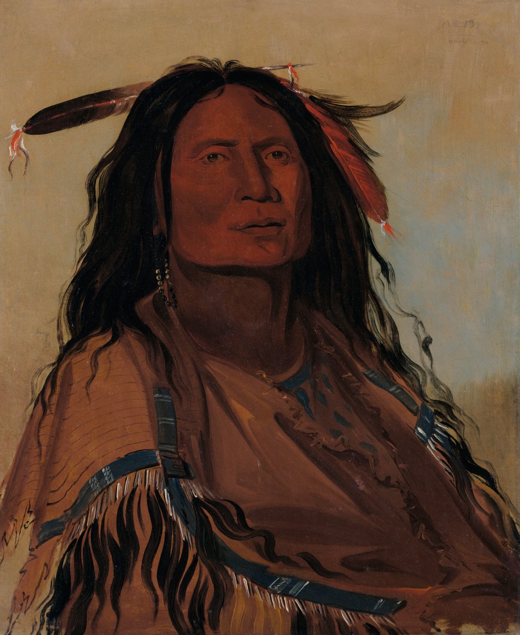 Wúk-mi-ser, Korn, ein Miniconjou-Krieger, 1832 von George Catlin