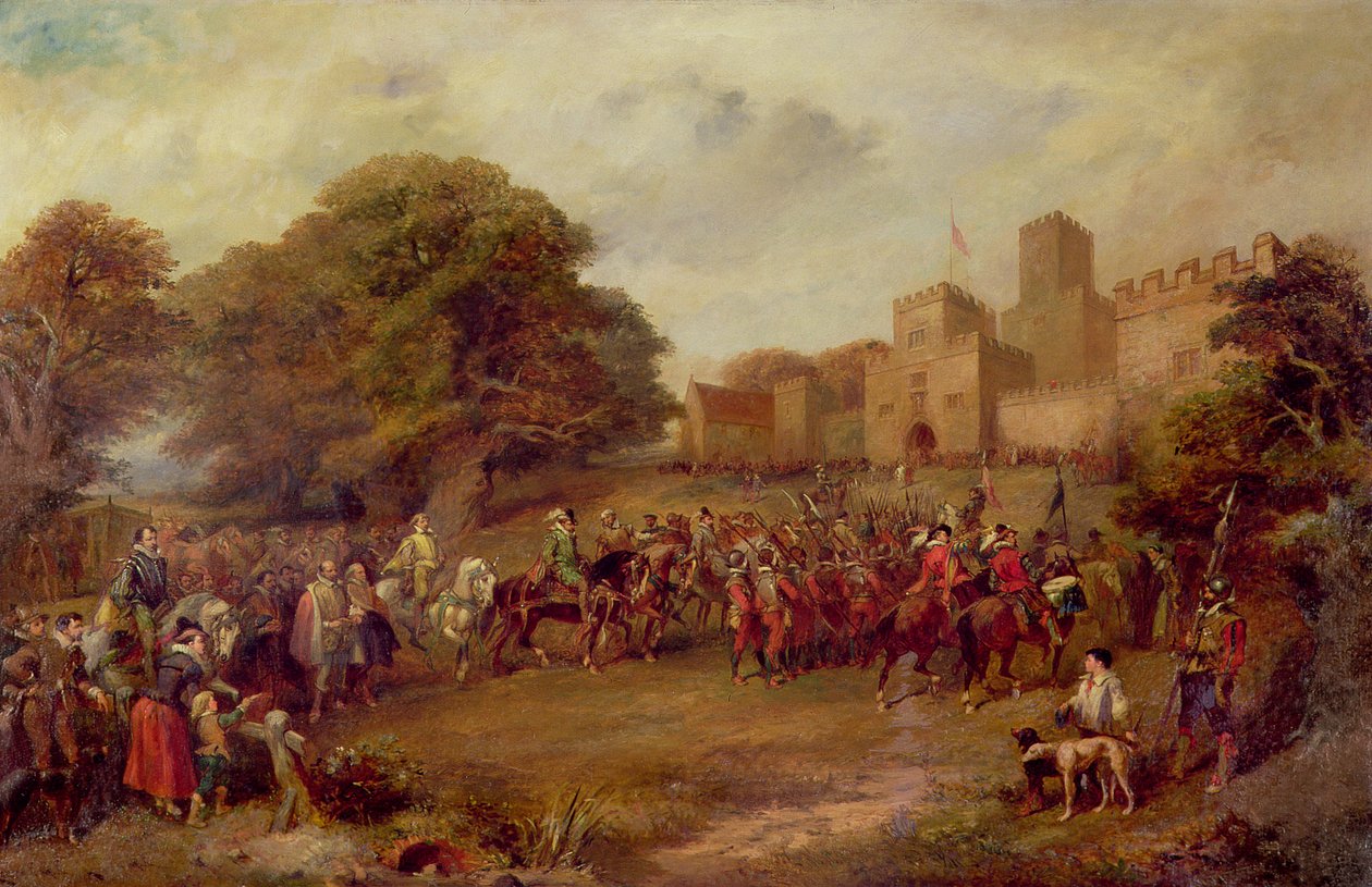 Besuch von König James I im Hoghton Tower im Jahr 1617 von George Cattermole