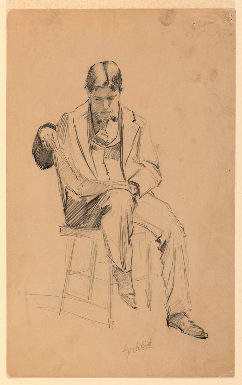 Sitzender Mann von George-Charles Aid