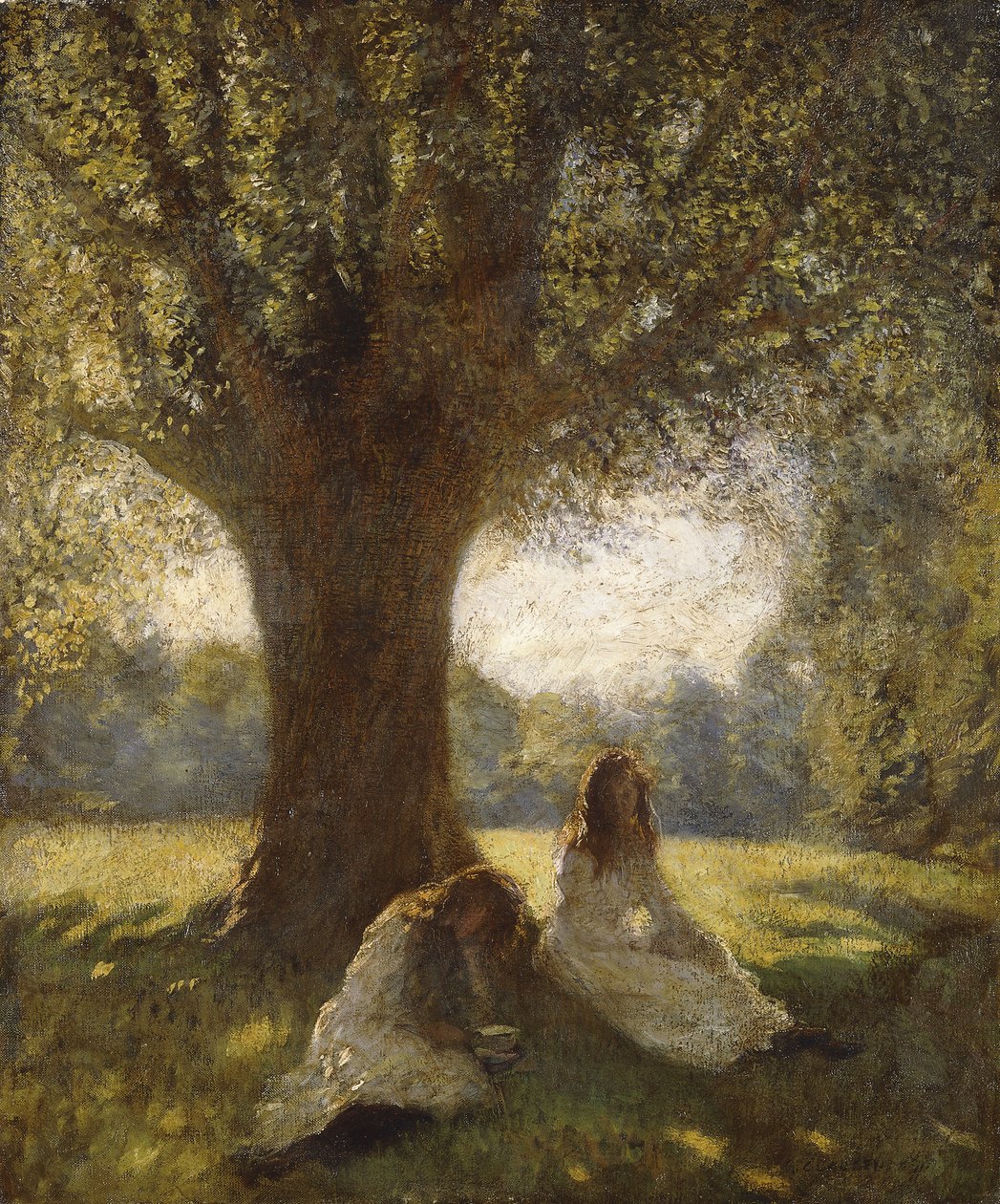 Ein schattiger Platz, ca. 1920 von George Clausen