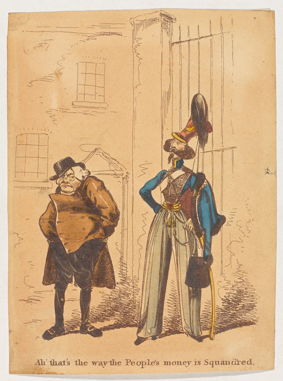 Ah, so wird das Geld des Volkes verschwendet von George Cruikshank