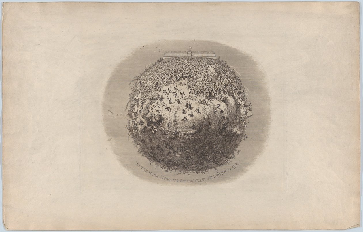 Die ganze Welt wird die Große Ausstellung von 1851 sehen, 1851 von George Cruikshank