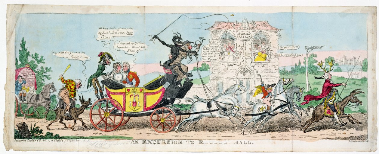 Ein Ausflug nach R.... Hall von George Cruikshank