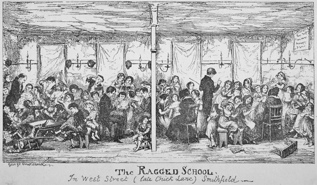 Field Lane Ragged School, Smithfield, City of London von George Cruikshank