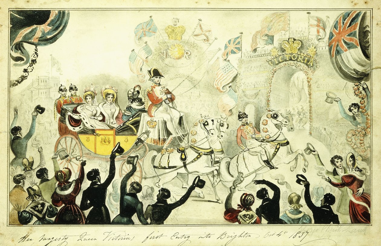 Ihre Majestät Königin Victoria "s Erste Einfahrt nach Brighton am 4. Oktober 1837, 1837 von George Cruikshank
