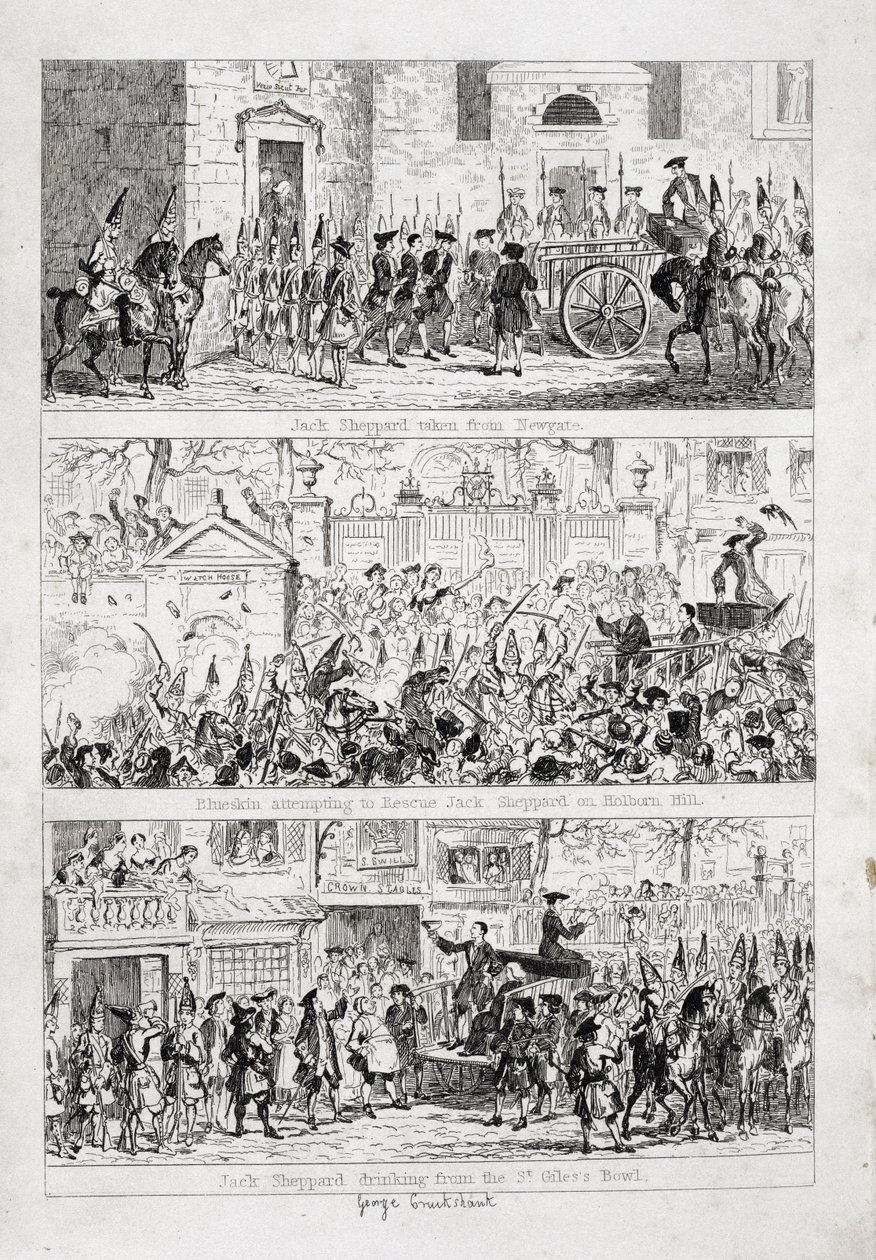 Jacks Reise von Newgate nach Tyburn, Illustration aus 
