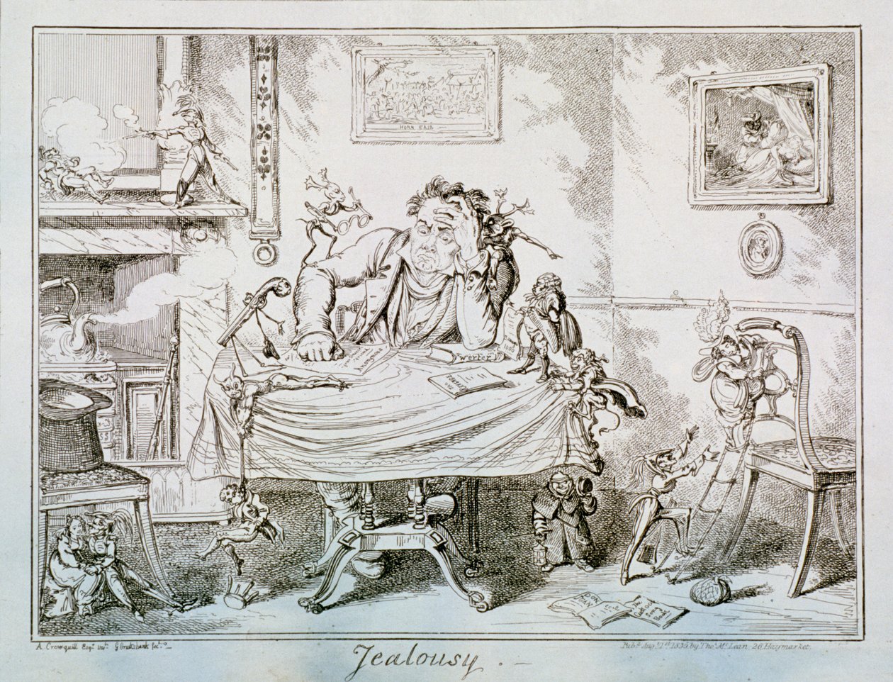 Eifersucht, 1835 von George Cruikshank