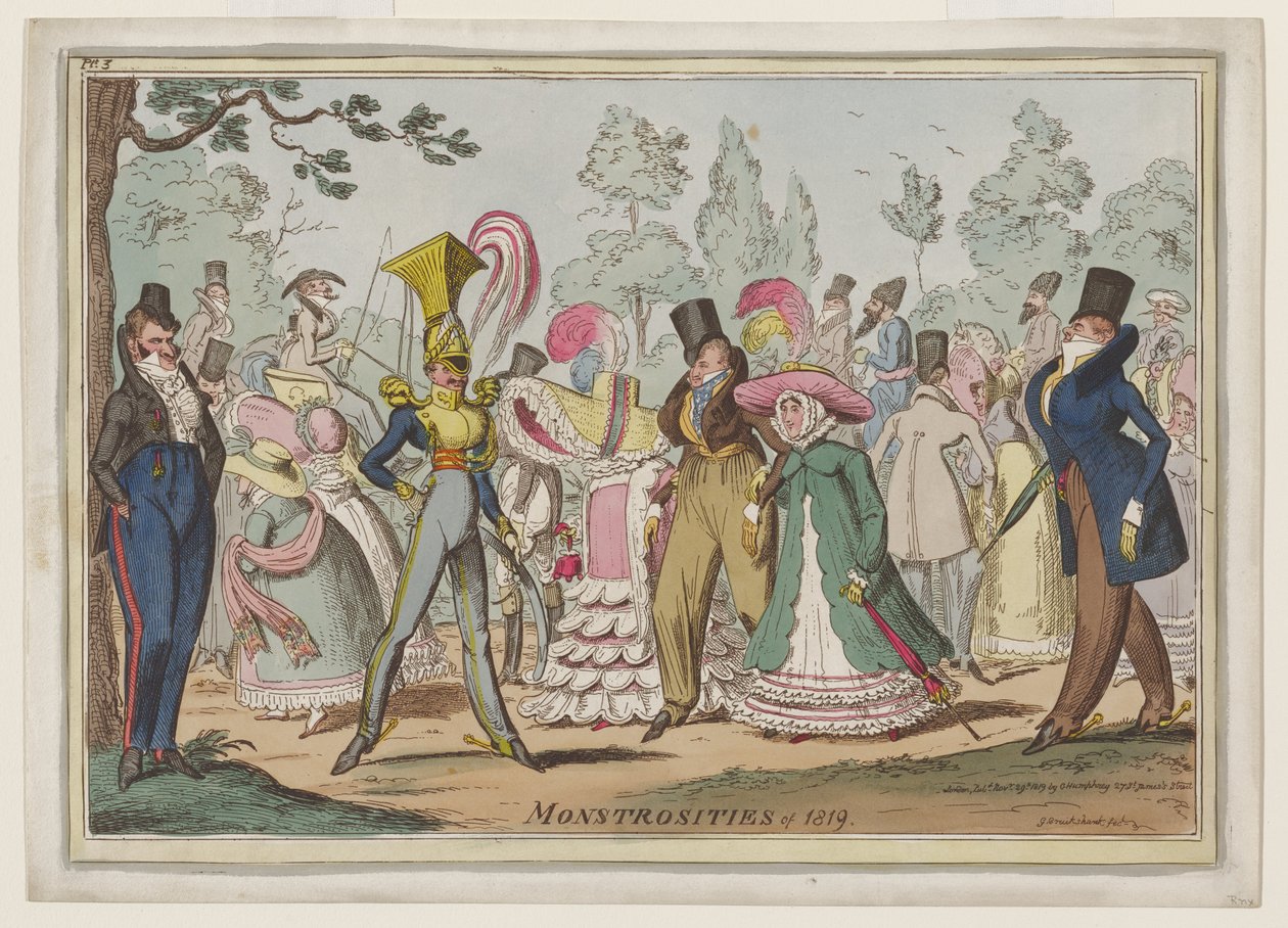 Monstrositäten von 1819 von George Cruikshank