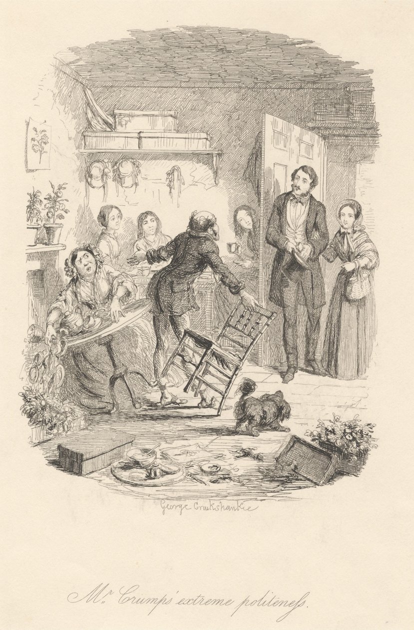 Mr. Crumps extreme Höflichkeit von George Cruikshank