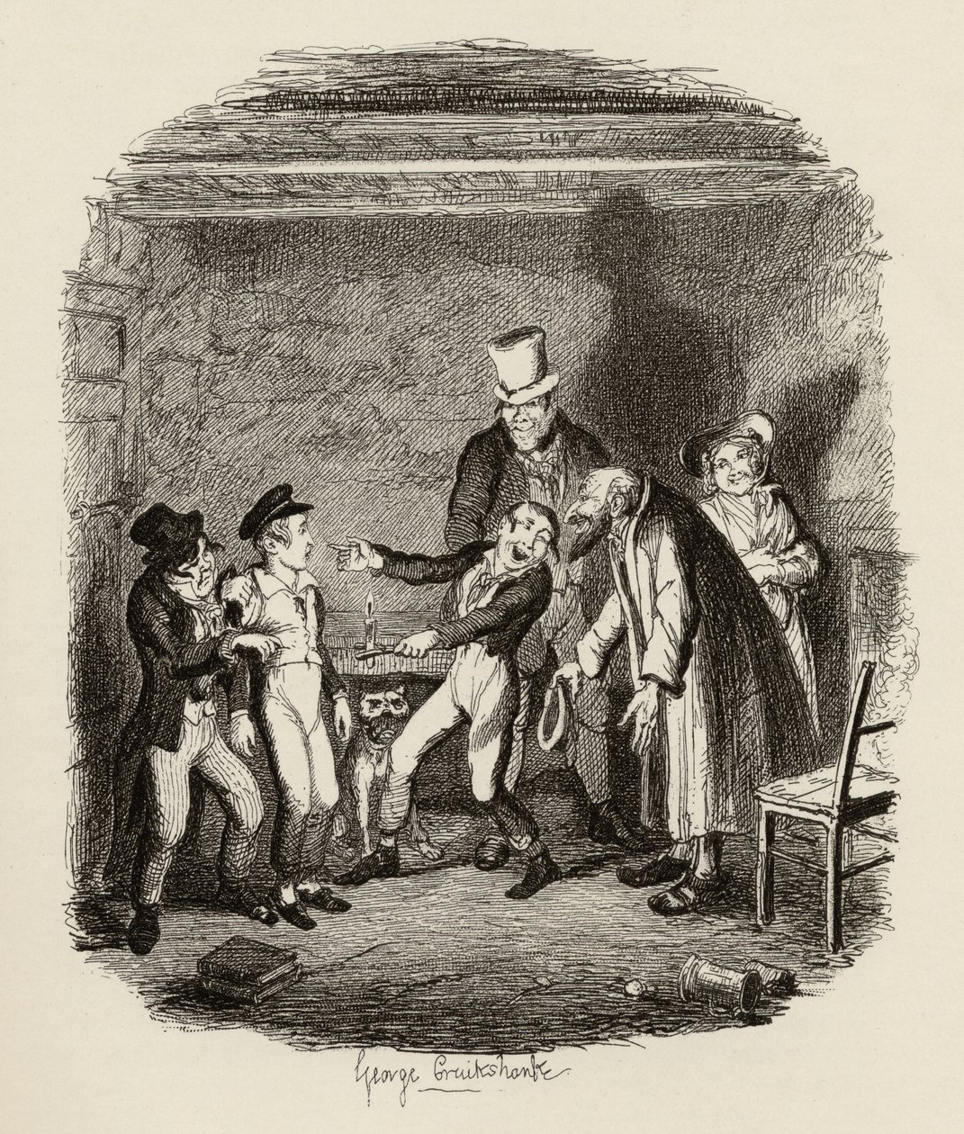 Olivers Empfang durch Fagin und die Jungen, aus 