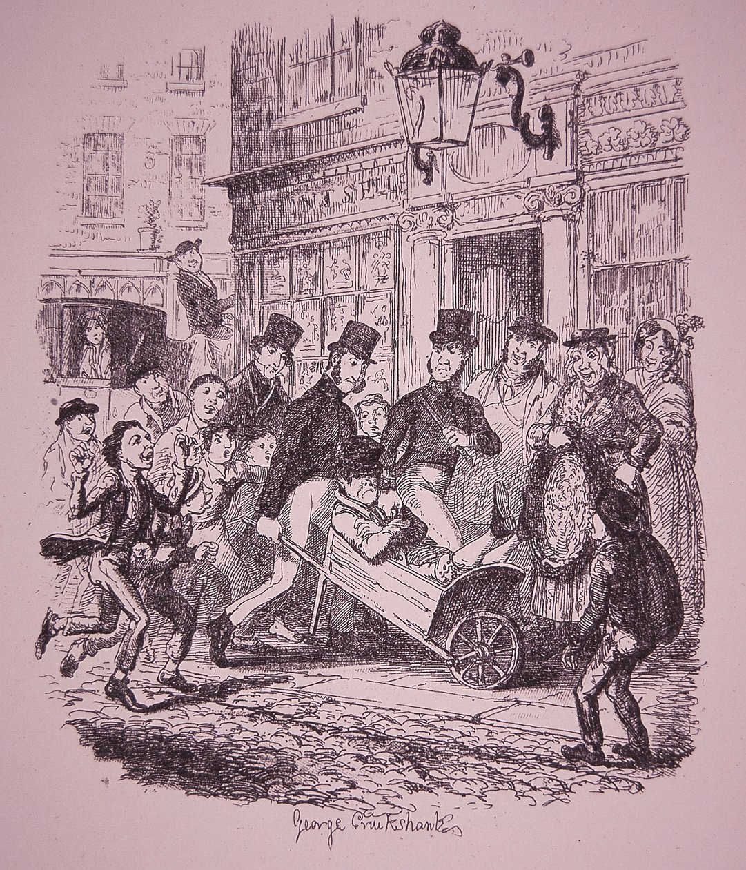 Taschendieb von der Polizei gefasst, frühes 19. Jahrhundert von George Cruikshank