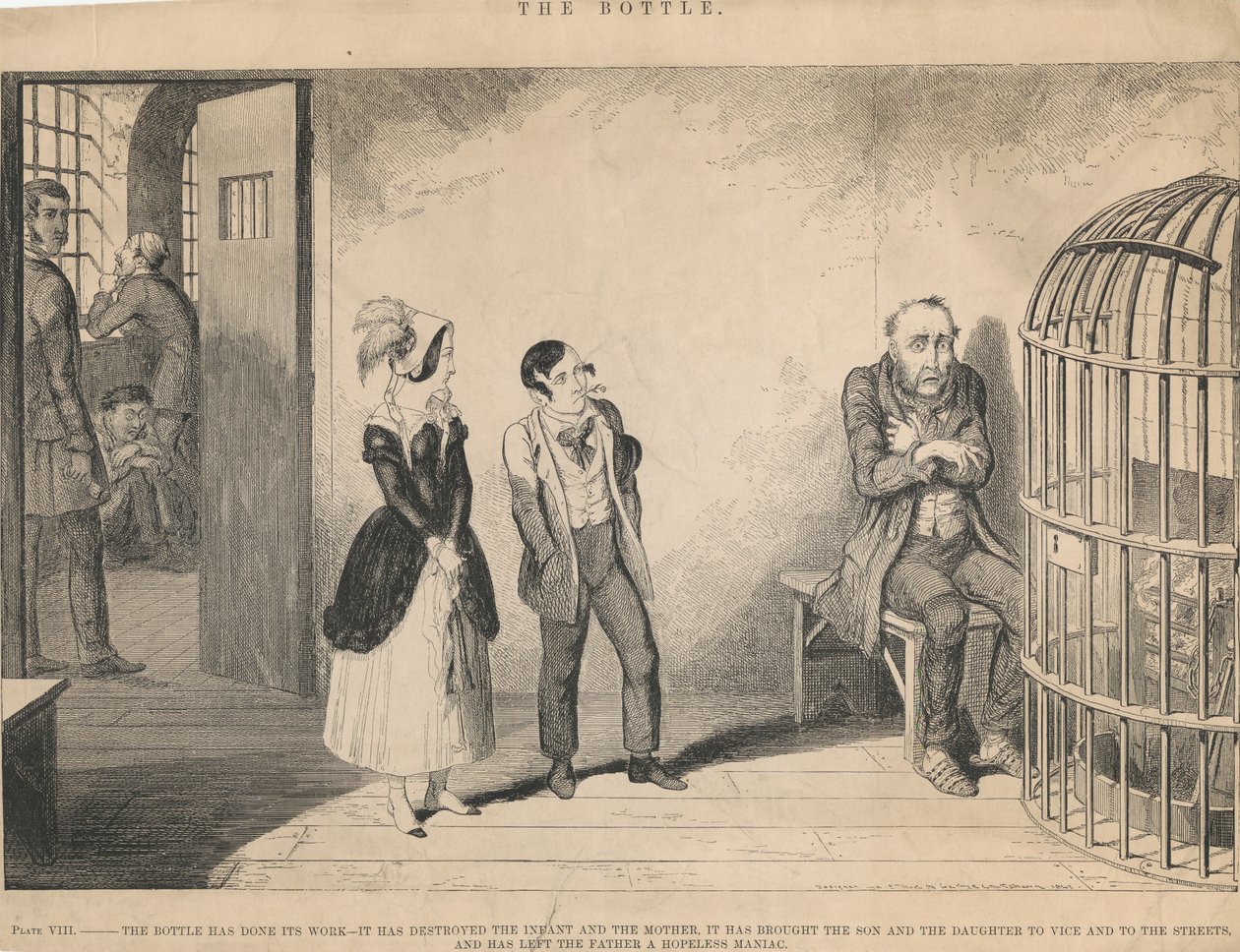 Tafel VIII, Die Flasche hat ihre Arbeit getan von George Cruikshank