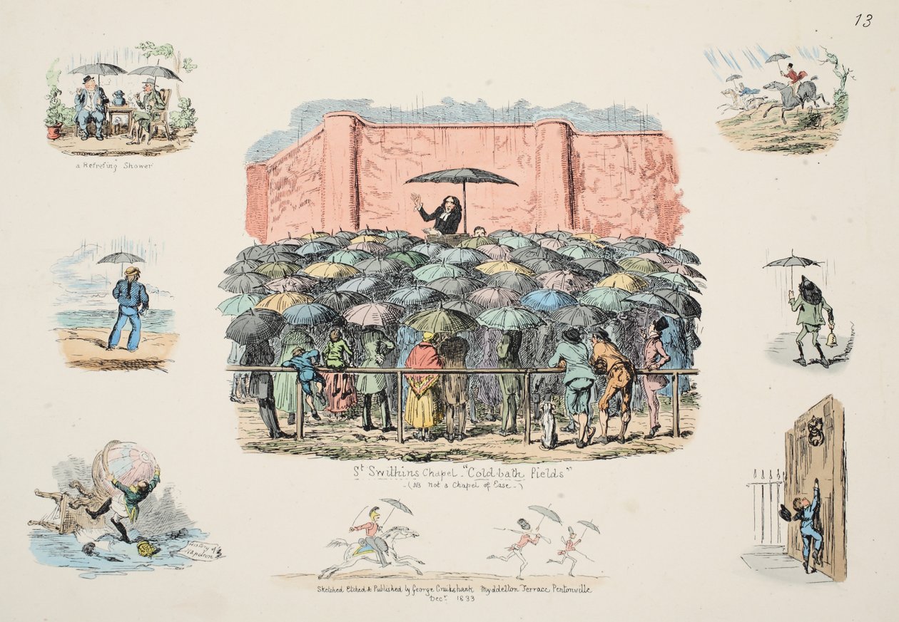 St Swithuns Kapelle Cold-bath fields, veröffentlicht 1833 von George Cruikshank