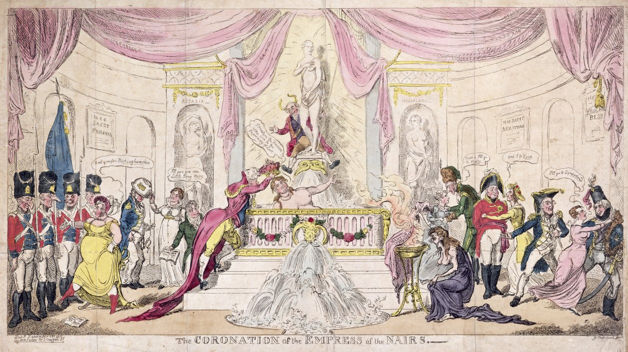 Die Krönung der Kaiserin der Nairs von George Cruikshank