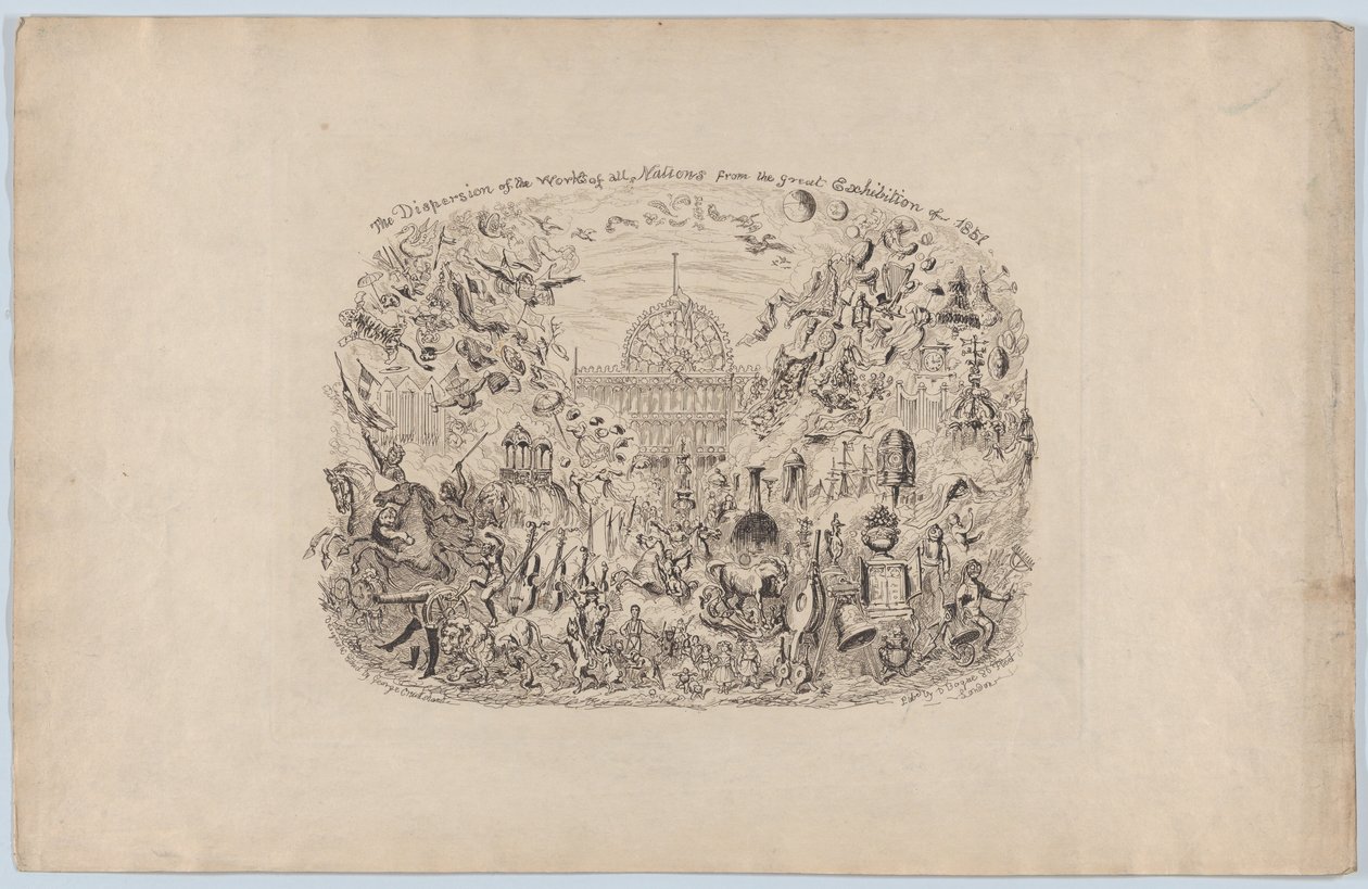 Die Verbreitung der Werke aller Nationen von der Großen Ausstellung von 1851 von George Cruikshank