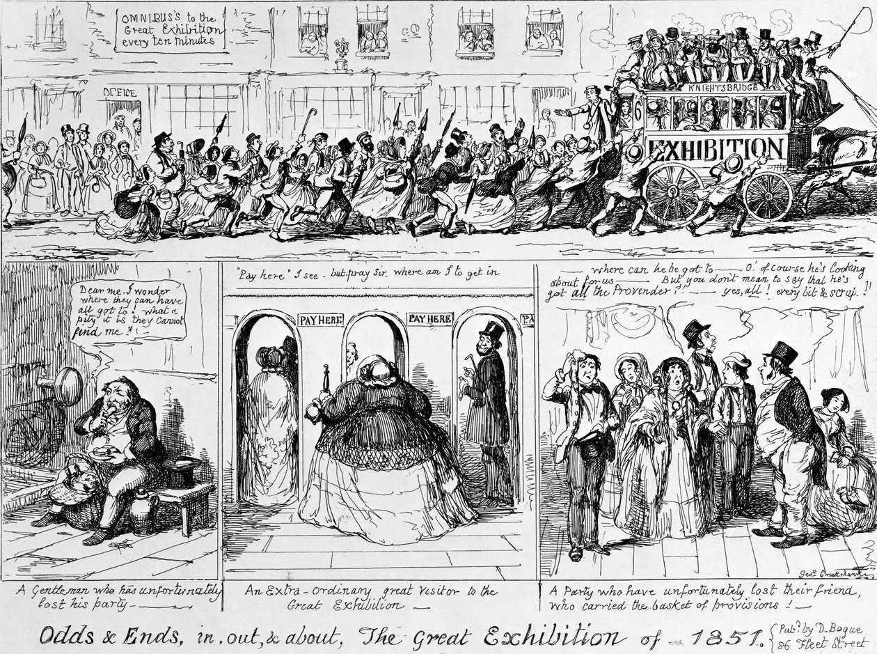 Die Große Ausstellung von 1851 im Hyde Park, London von George Cruikshank