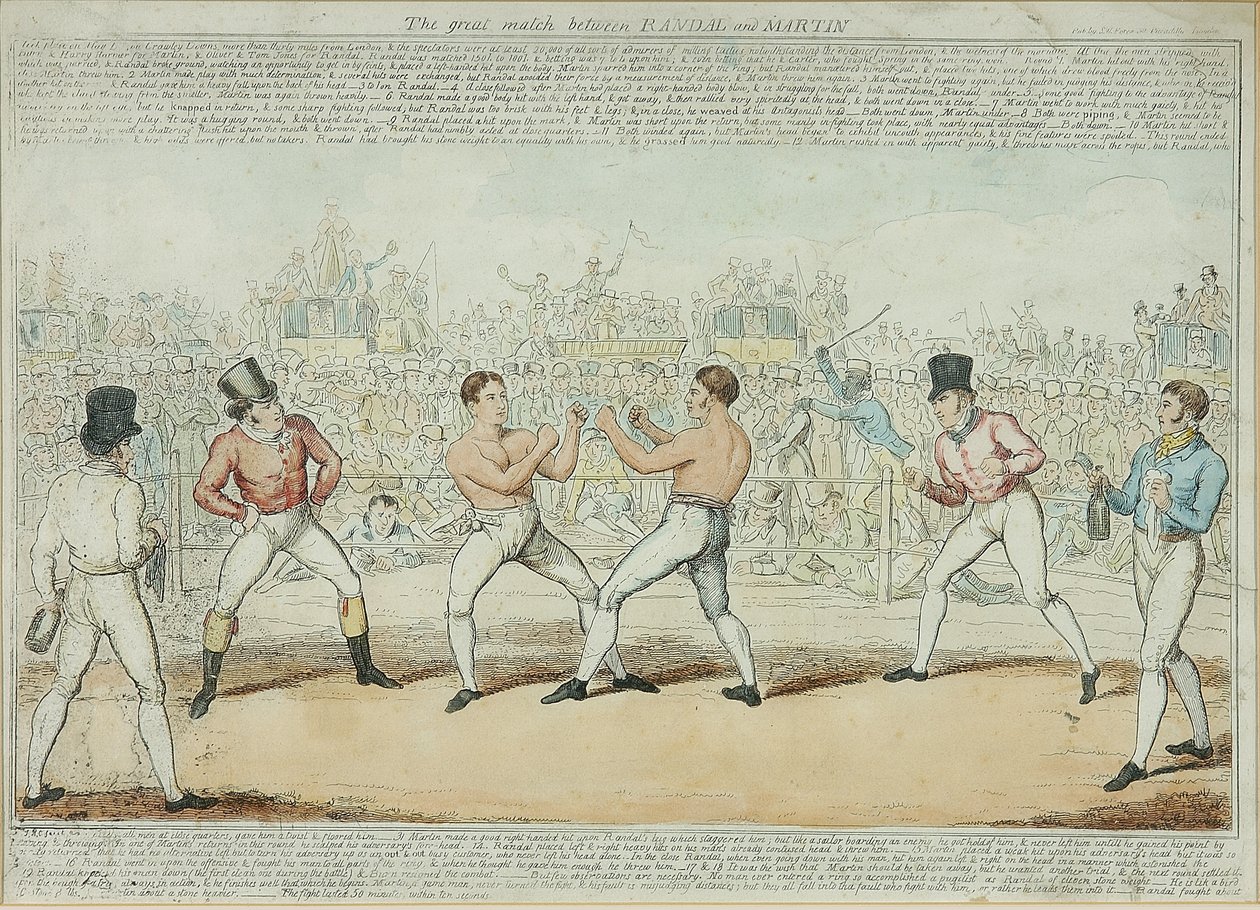 Das große Match zwischen Randall und Martin von George Cruikshank