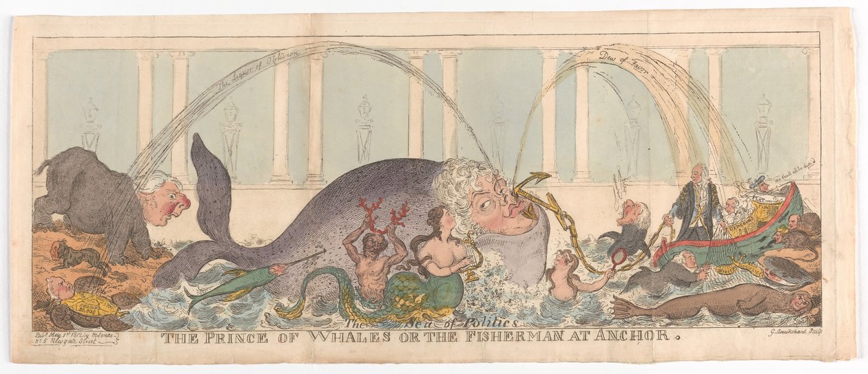 Der Prinz von Walen oder der Fischer vor Anker, 1. Mai 1812 von George Cruikshank