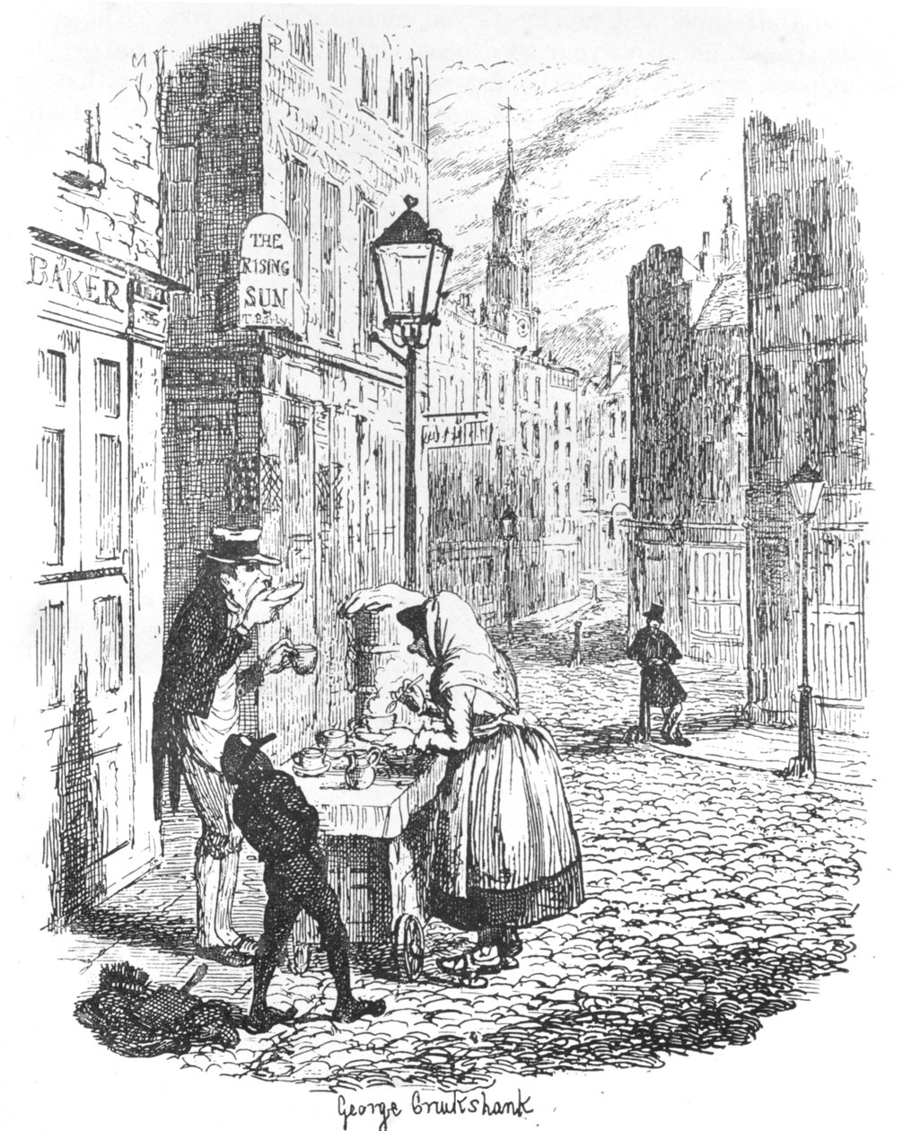 Die Straßen - Morgen, ca. 1900 von George Cruikshank