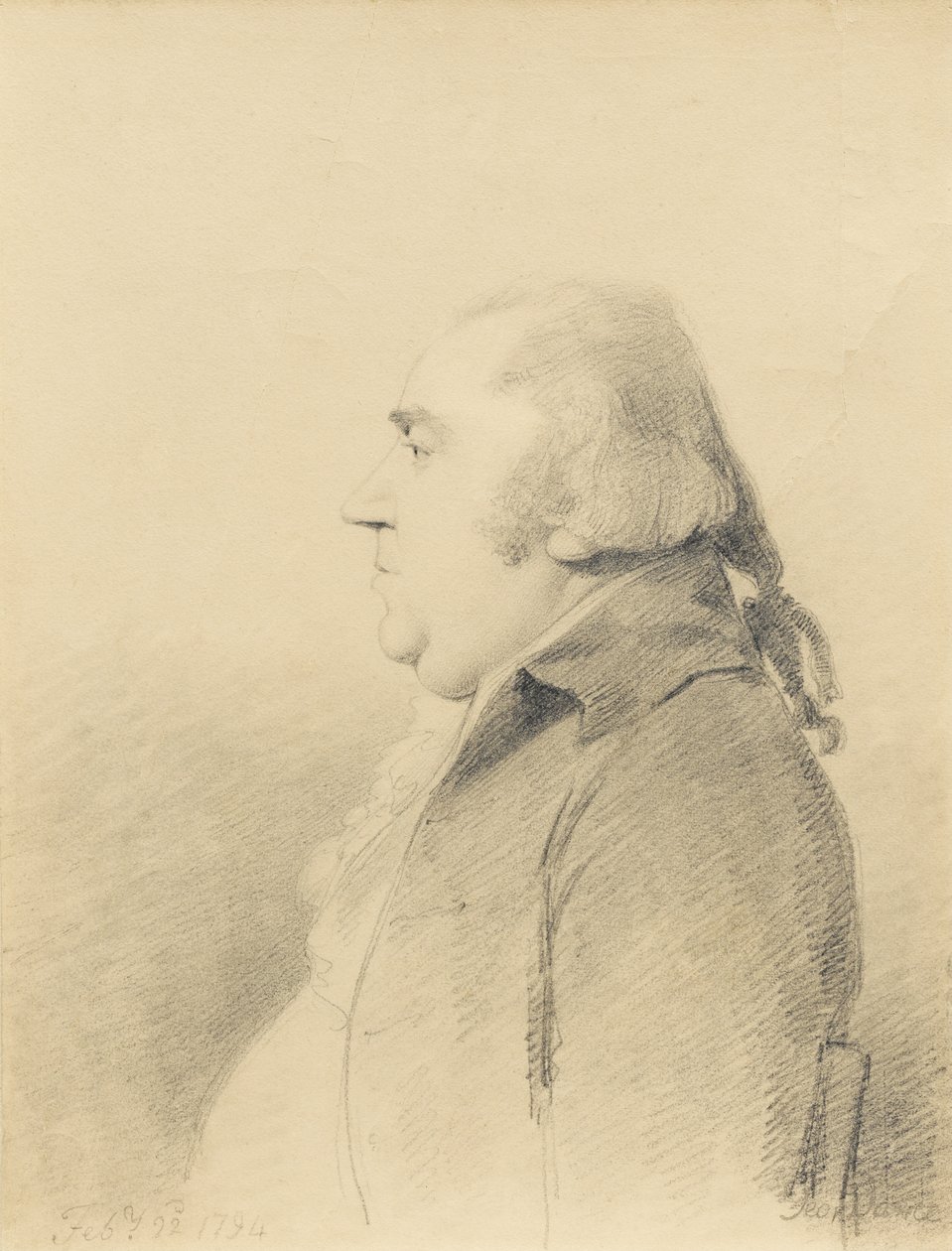 Porträt von George Stubbs, 22. Februar 1794 von George Dance