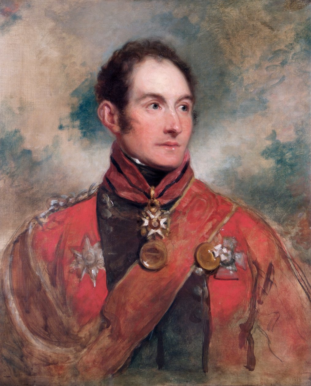 Porträt von Generalleutnant Sir Edward Barnes, britischer Soldat, 1818 von George Dawe