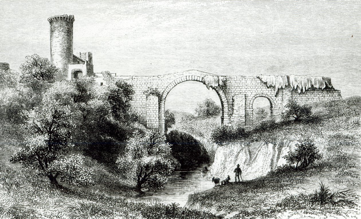 Ponte della Badia, Vulci von George Dennis