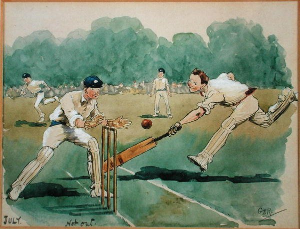 Der Monat Juli: Cricket von George Derville Rowlandson