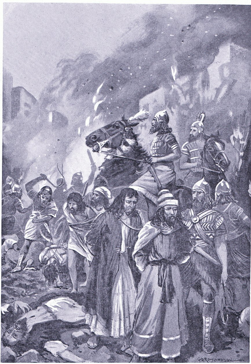Die Zerstörung von Sidon durch Esarhaddon von George Derville Rowlandson