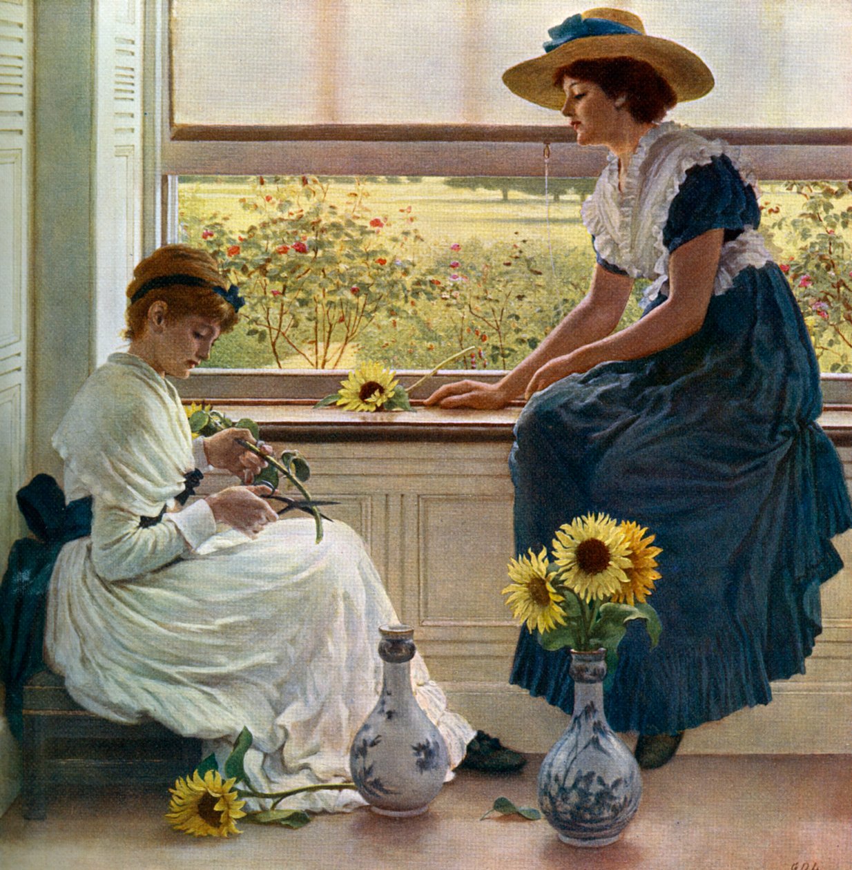 Sonnen- und Mondblumen, 1890, 1912 von George Dunlop Leslie