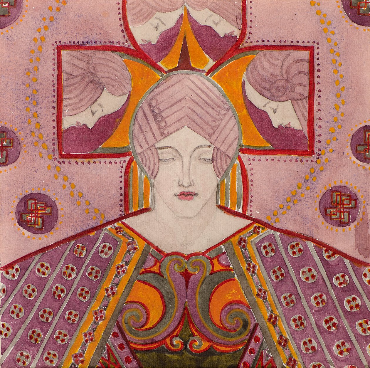 Studie [für dekoratives Panel], ca. 1898-1901 von George Dutch Davidson