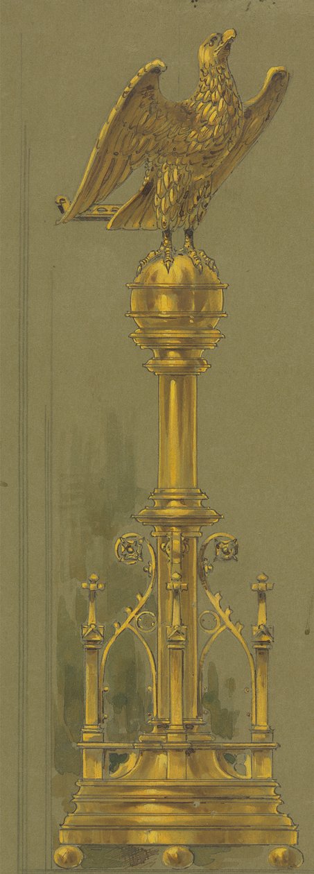 Entwürfe ausgeführt für Jones und Willis, Metall- und Holzarbeiter und Kirchenmöbelhersteller aus Birmingham und London von George Edmund Street