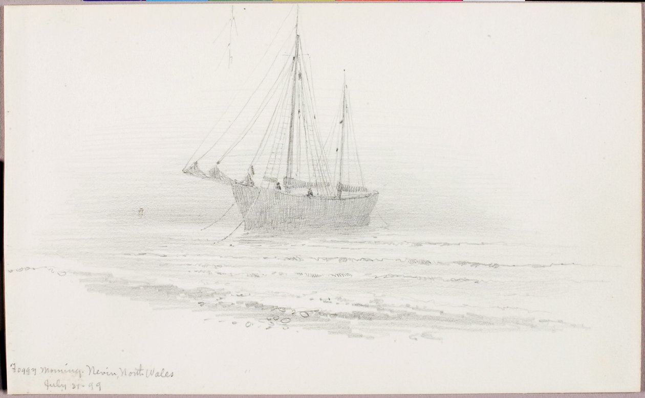 Nebliger Morgen, Nevin, Nordwales von George Elbert Burr
