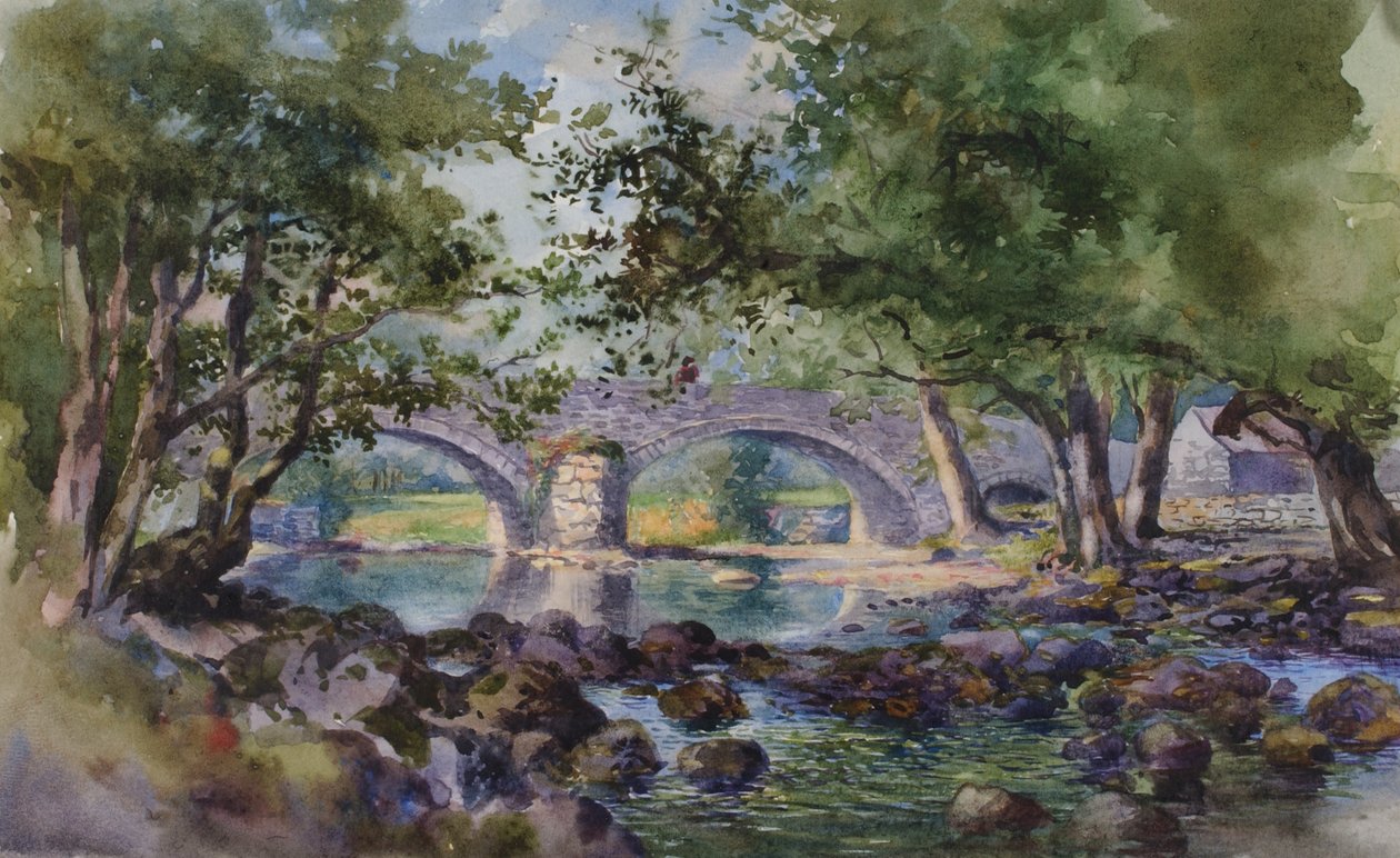 Alte Brücke in der Nähe von Bettws-y-Coed, Nordwales, 1899 von George Elbert Burr