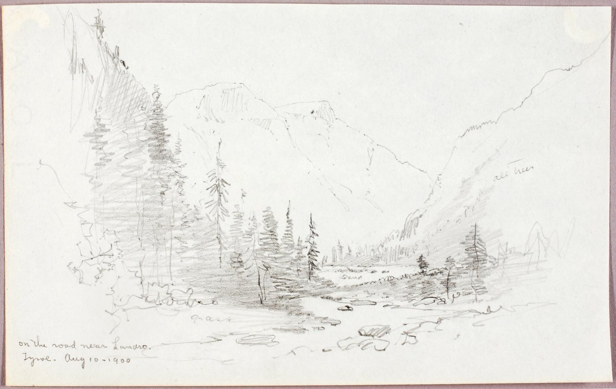 Auf der Straße bei Landro, Tirol von George Elbert Burr