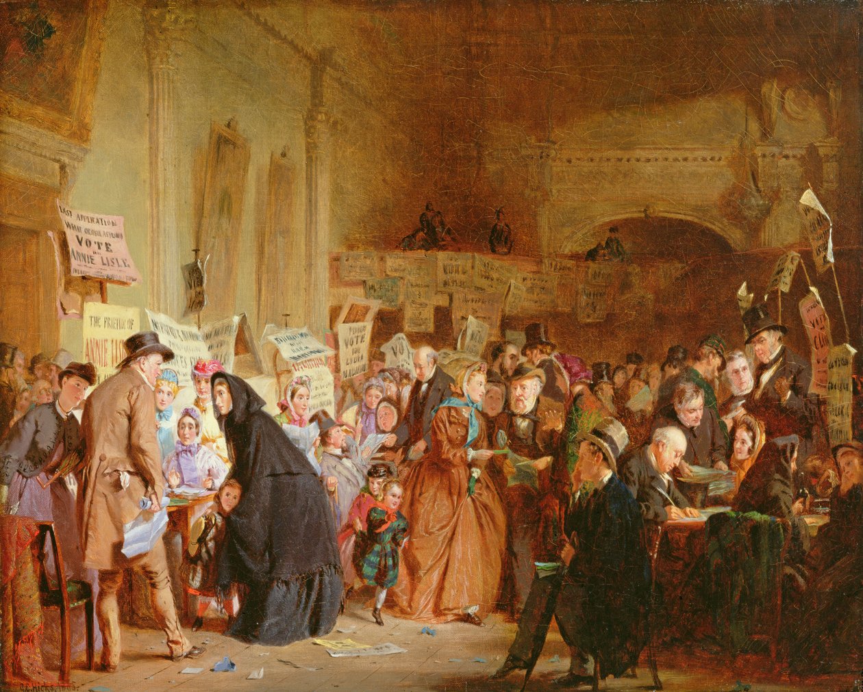 Eine Wahl des Waisenhauses im London Tavern, 1865 von George Elgar Hicks