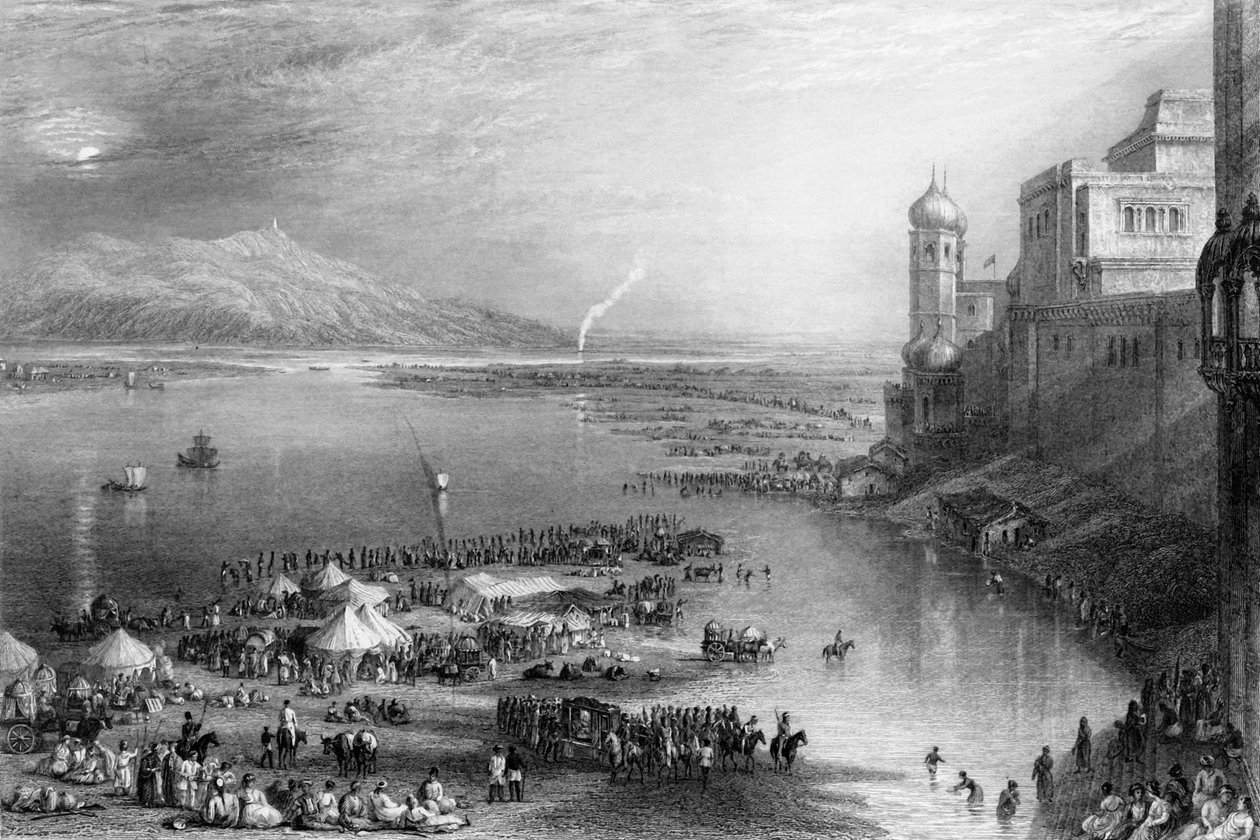 Teil des Chaut, in Hurdwar, 1838 von George Francis White
