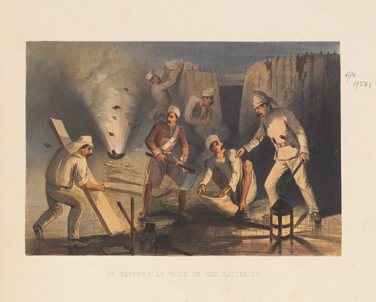 Pioniere bei der Arbeit in den Batterien, 1857 von George Francklin Atkinson