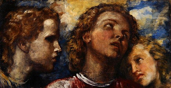Skizze von drei Köpfen von George Frederic Watts