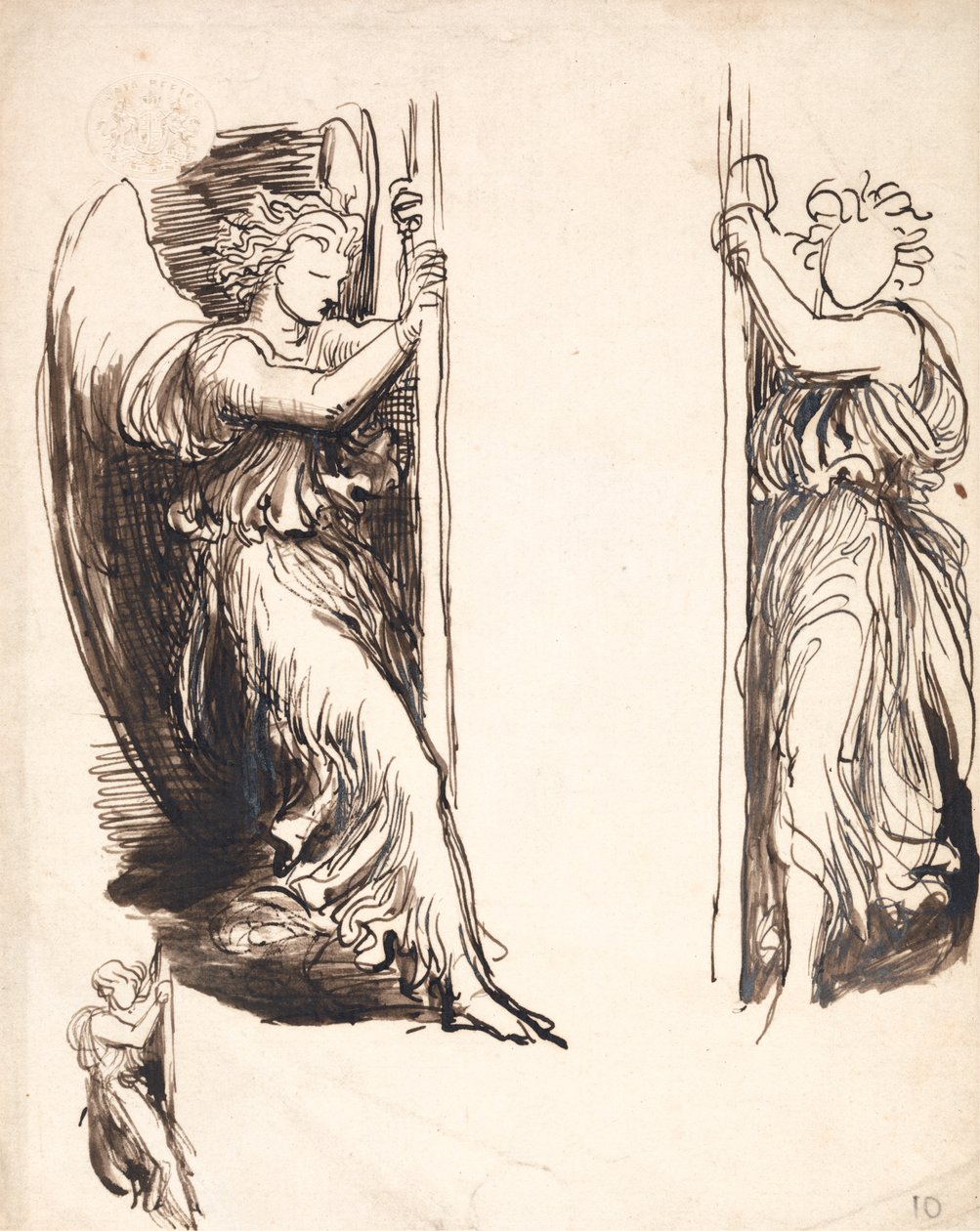 Studien für die Engel im Gericht des Todes von George Frederic Watts