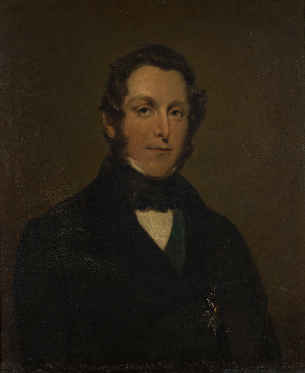 Porträt von James Andrew Broun Ramsay, 1. Marquess of Dalhousie von George Frederick Clarke